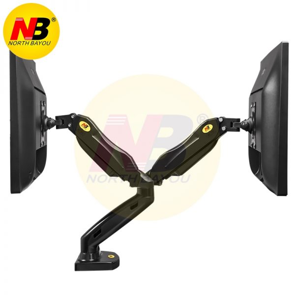 NB North Bayou F160 Full Motion 17 27 Dual Swivel Computer Monitor Desk Mount Stand for 1 - North Bayou