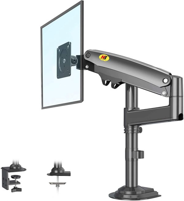 NB North Bayou H100 Monitor Desk Mount Stand Full Motion Swivel Monitor Arm Gas Spring for - North Bayou