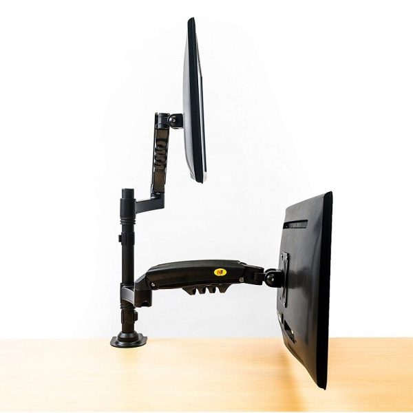 NB North Bayou H180 Stack Monitor Mount Stand Full Motion Swivel Gas Spring Screen Arm for 2 - North Bayou